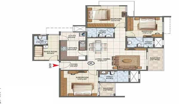 Featured Image of Godrej Beacon 3 BHK Floor Plan